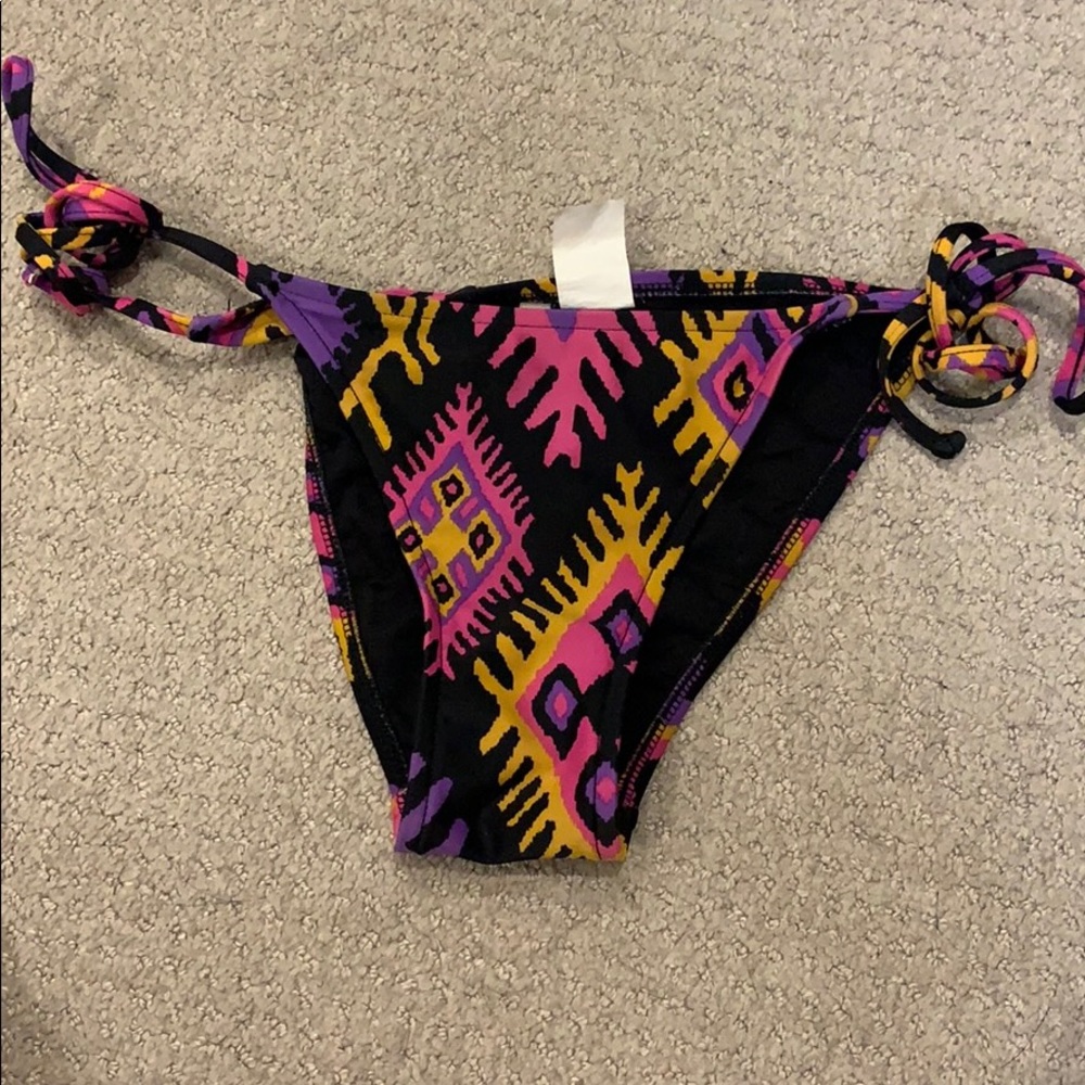 Tibi patterned string bikini bottoms